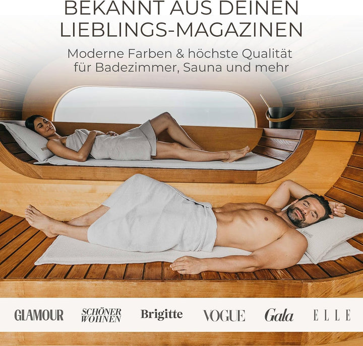 SAUNASOFA Zirbenkissen aus 100% Bio-Baumwolle in Grau Gross Grau, Gross Grau