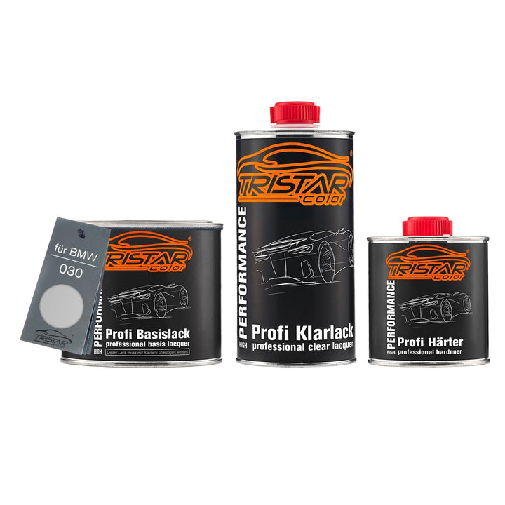TRISTARcolor Autolack Dosen Set für BMW 030 Silber Metallic Matt 1,25L