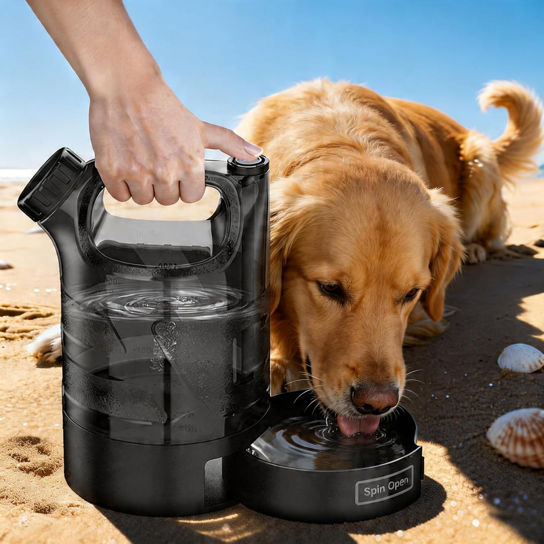 Hundetrinkflasche 2500ml Tragbare Wasserflasche für Hunde unterwegs
