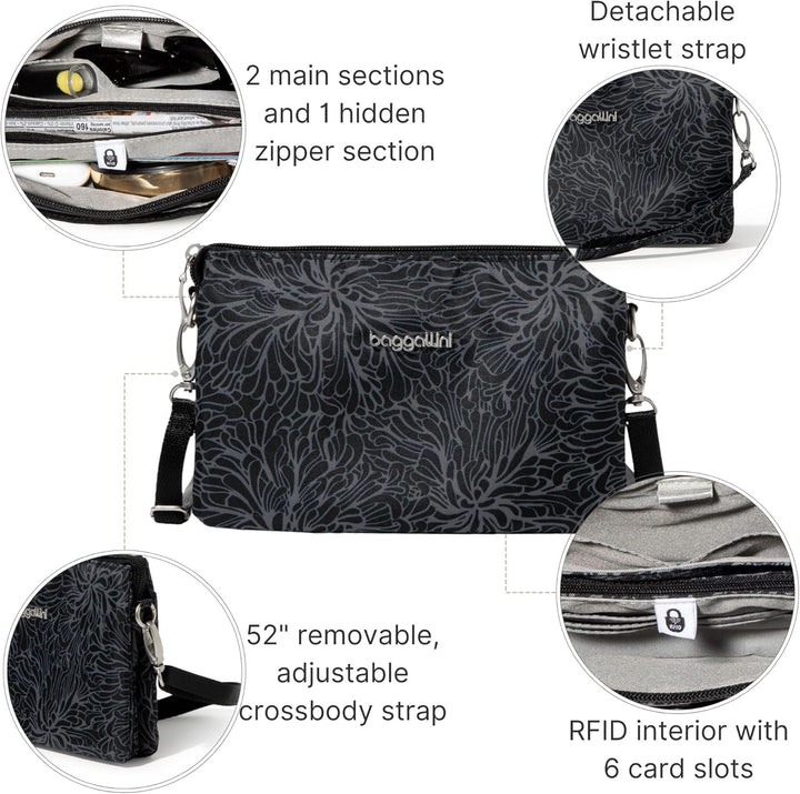 Baggallini Damen The Only Mini Bag Einheitsgrösse Midnight Blossom, Einheitsgrösse Midnight Blossom
