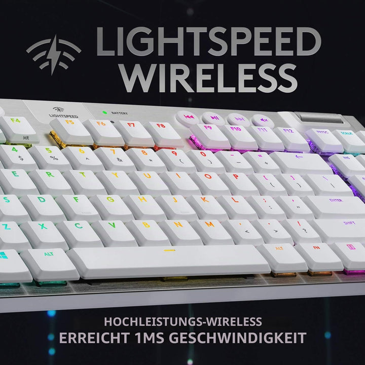 Logitech G915 LIGHTSPEED TKL kabellose mechanische Gaming-Tastatur ohne Ziffernblock, Taktiler GL-Ta