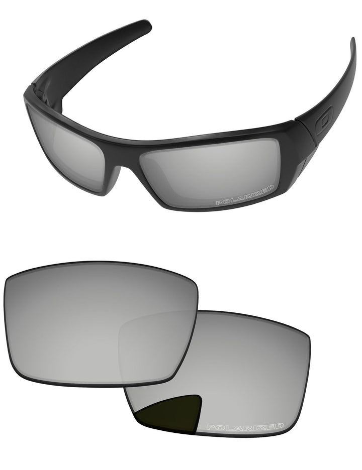 PapaViva Ersatzlinsen für for Oakley Gascan OO9014 Chrom-silber - Polarisiert, Chrom-silber - Polari