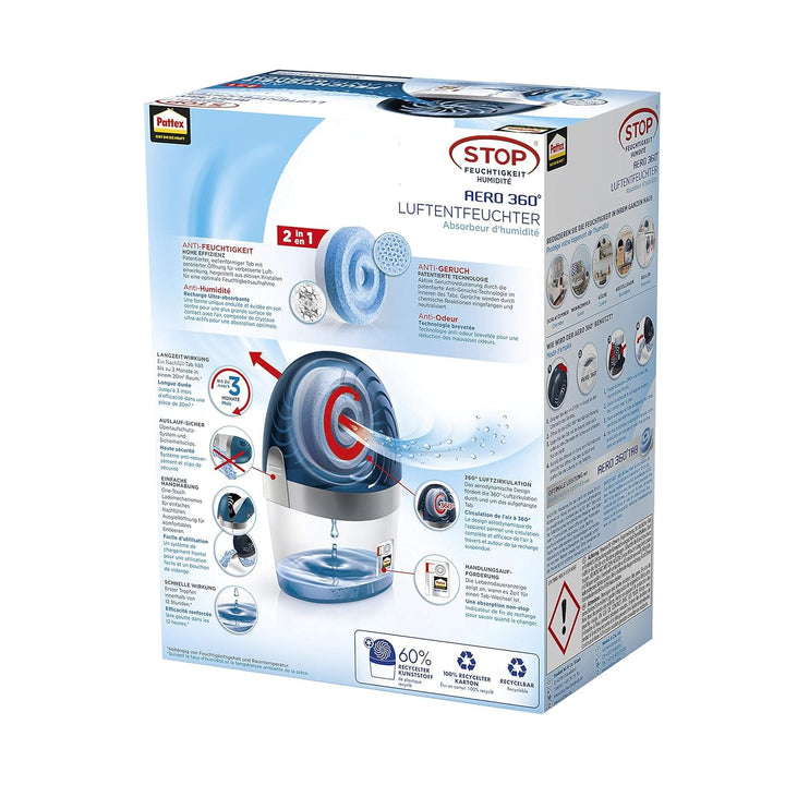 Henkel Pattex Stop Feuchtigkeit Aero 360° System Luftentfeuchter (3er Pack)