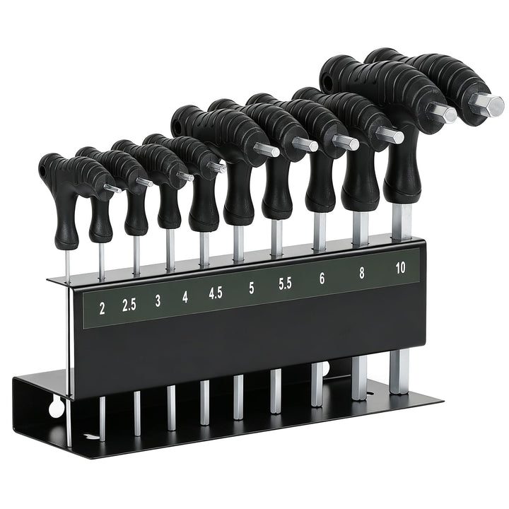 SWAWIS 10 tlg Imbusschlüssel Satz T Griff Inbus Metrisch 2mm-10mm,Cr-V Hex, Hex