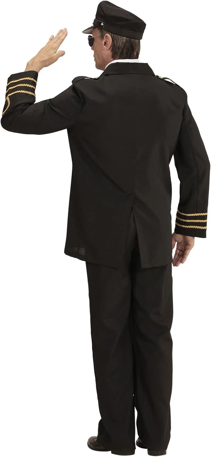 "NAVY OFFICER" (jacket, mock shirt with tie, pants, hat) - (S), S