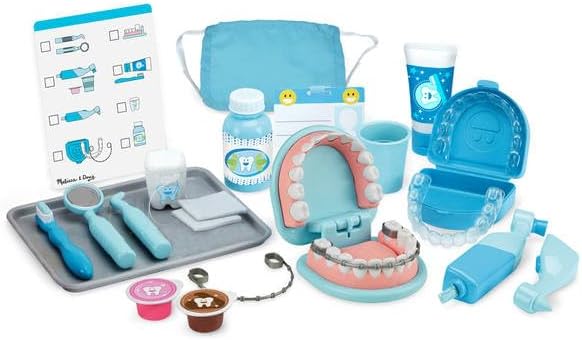 Melissa &amp; Doug Zahnarzt Spielzeug Set für Kinder, Zahnarzt Spielzeug für Kinder, Lernspielzeug für J