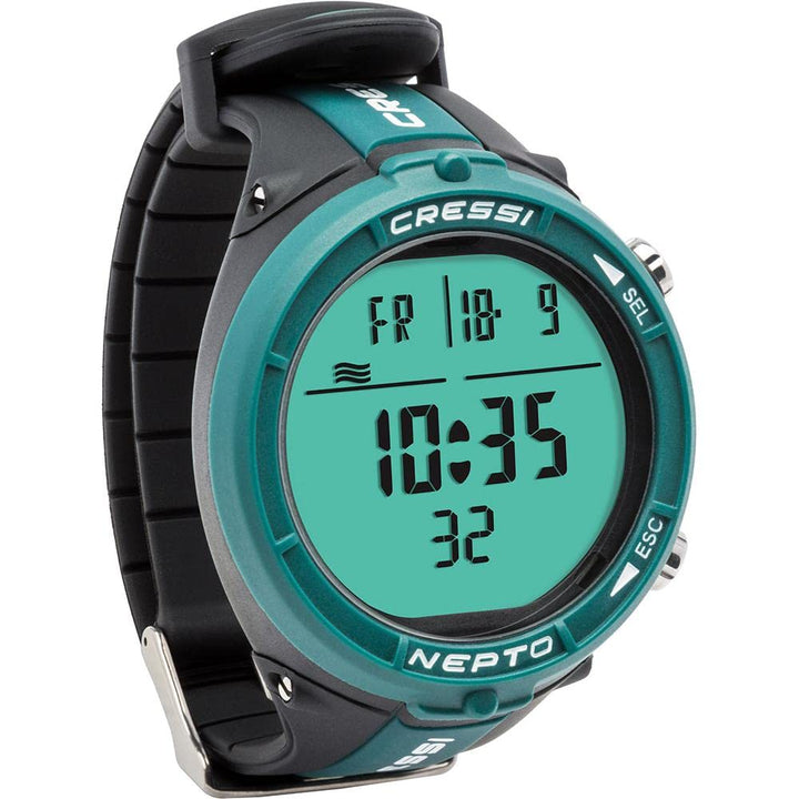 Cressi Nepto Watch Computer - Freitaucheruhr_Computer, Einheitsgrösse, Unisex Erwachsene Grün, Grün