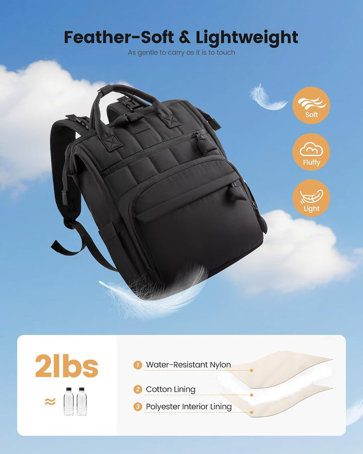LOVEVOOK Wickelrucksack Gross, Baby Wickeltasche Rucksack Diaper Bag mit Wickelunterlage, Wasserabwe