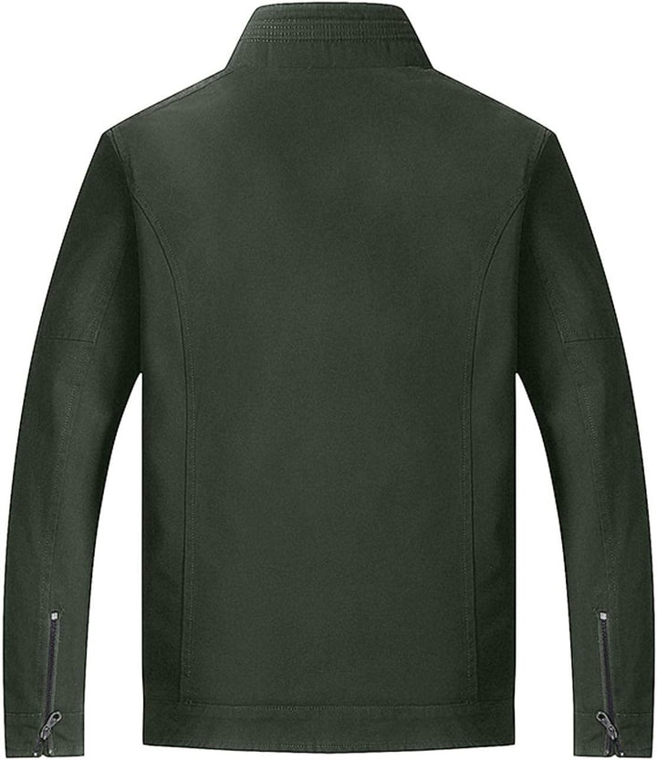 Zhiyao Fleece Cardigan Zip Jacke Herren Winterjacke Lässiger Stehkragen Warm Plus Samt Dicker Mantel