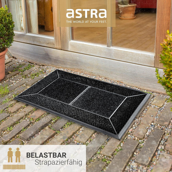 Fussmatte aussen rutschfest wetterfeste Fussmatte 45x75cm Streifen anthrazit Streifen Anthrazit (Rec