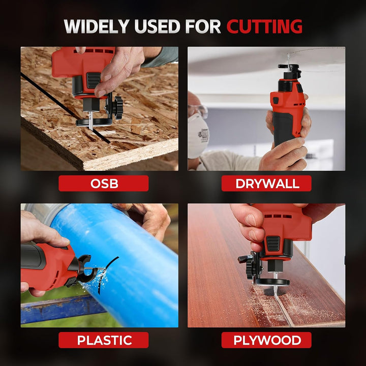 Bürstenlose Akku-Trockenbau-Ausschnittwerkzeug für Milwaukee M18 18V Akku Rot für Milwaukee M18 18 V