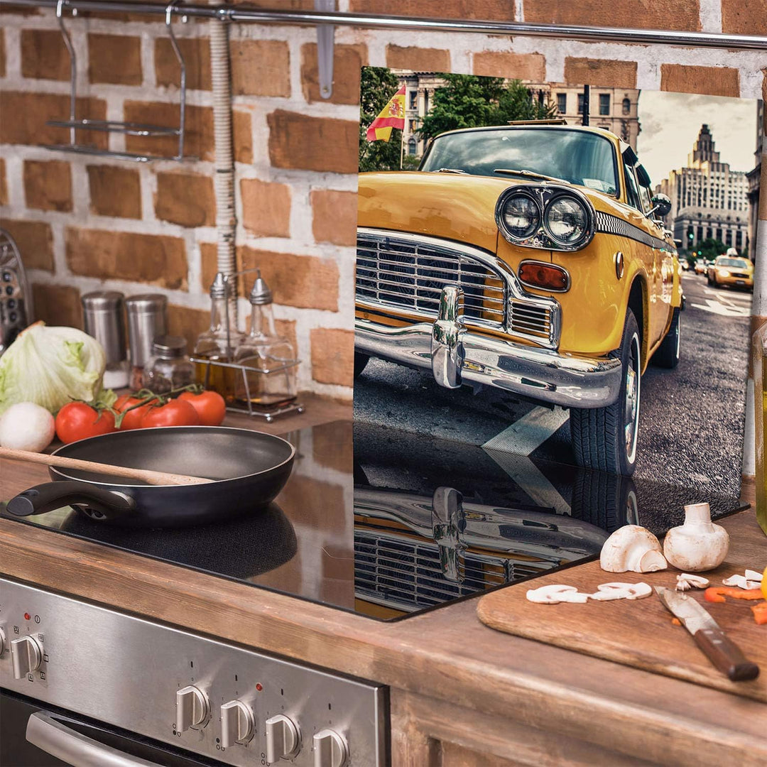 TMK ArtDeko Herdabdeckplatte 1 Teilig 60x52 cm - Spritzschutz Herdabdeckung – Herdschutz aus Sicherh