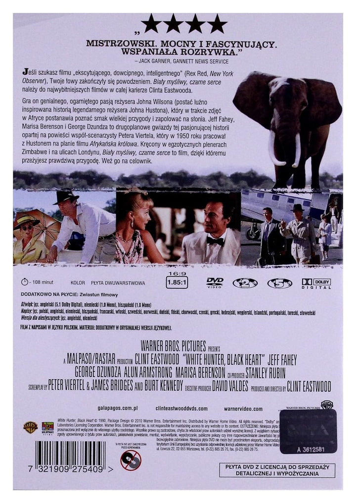 White Hunter Black Heart [DVD], DVD
