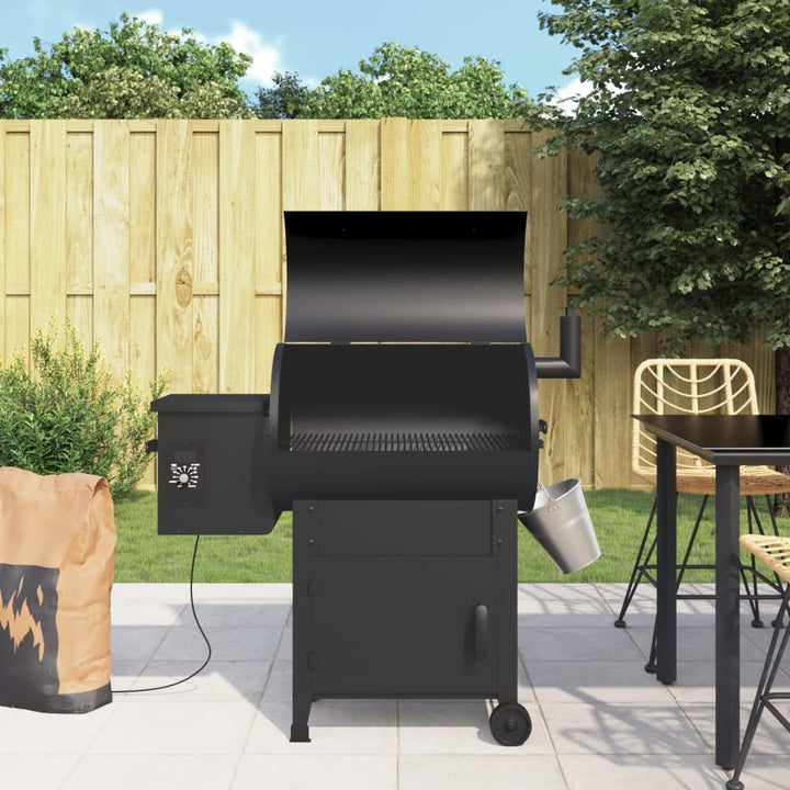 Festnight Pelletgrill mit Schornstein 6-in-1 Verwendung Multifunktionalen Pelletgrill, Pellet-Räuche