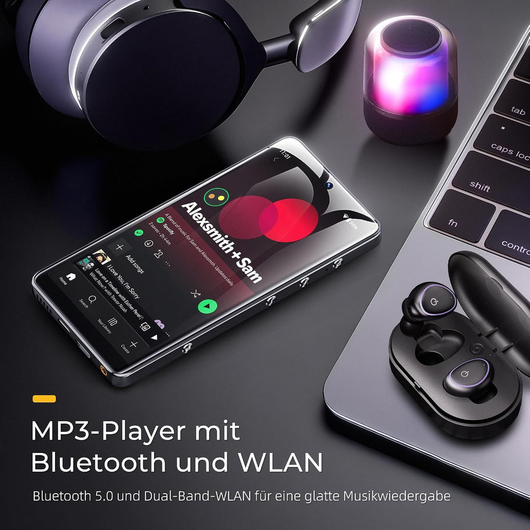 HIFI WALKER G7 Pro MP3-Player, Android 13, 160 GB, WLAN &amp; Bluetooth Schwarz 160.0 GB, Schwarz 160.0