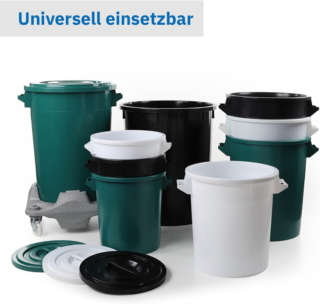 35Liter Kunststofftonne mit Griffen + Deckel, lebensmittelecht, stapelbar, Stabiler Eimer, Plastikto