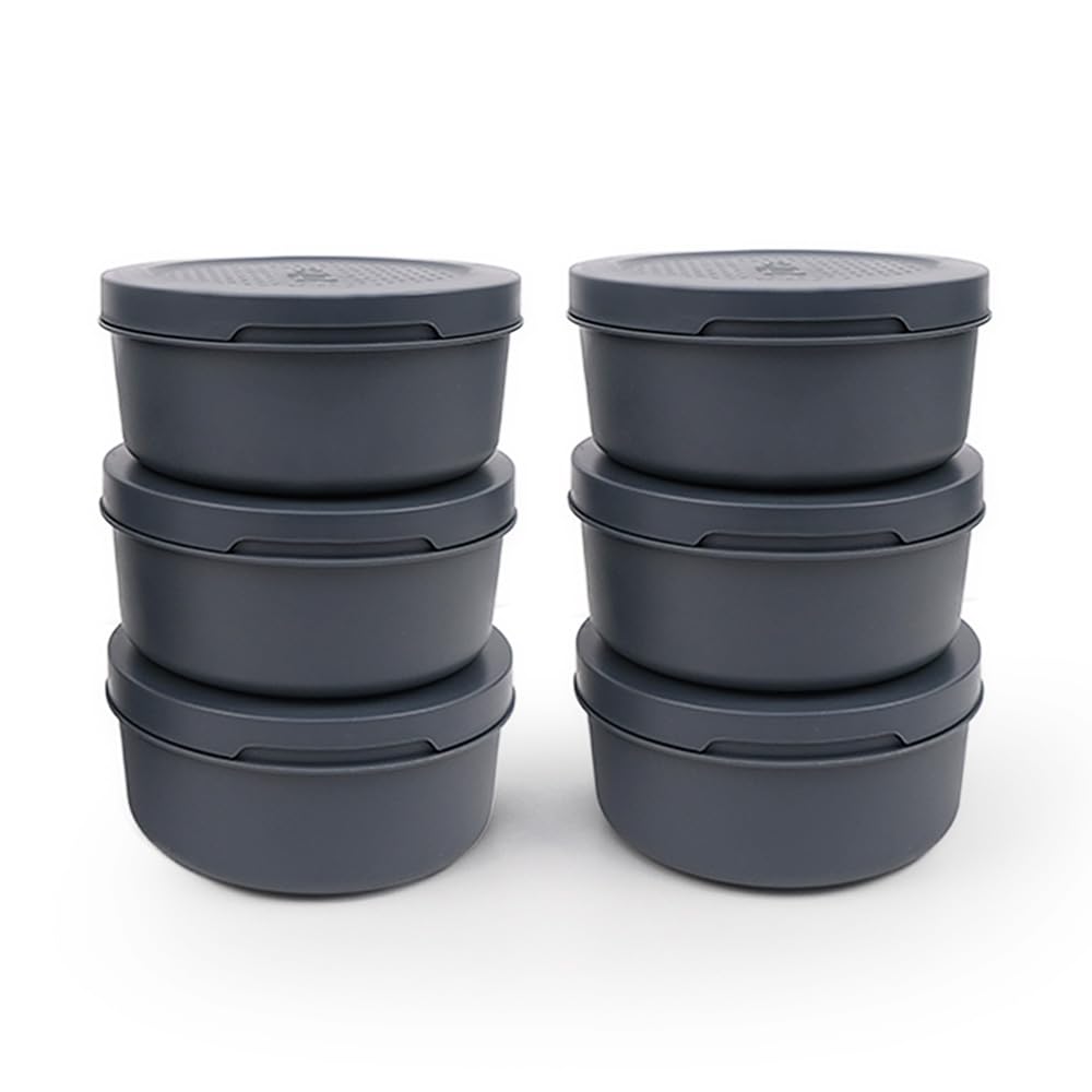 ZiiPa Pizzateigbox – ø 16 cm / 250 Gramm – Schiefer – 6 Stück