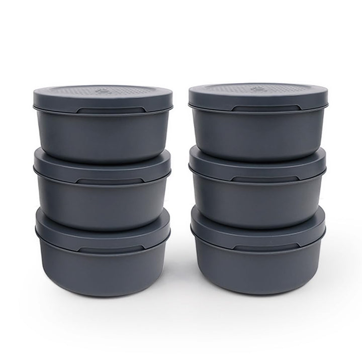 ZiiPa Pizzateigbox – ø 16 cm / 250 Gramm – Schiefer – 6 Stück