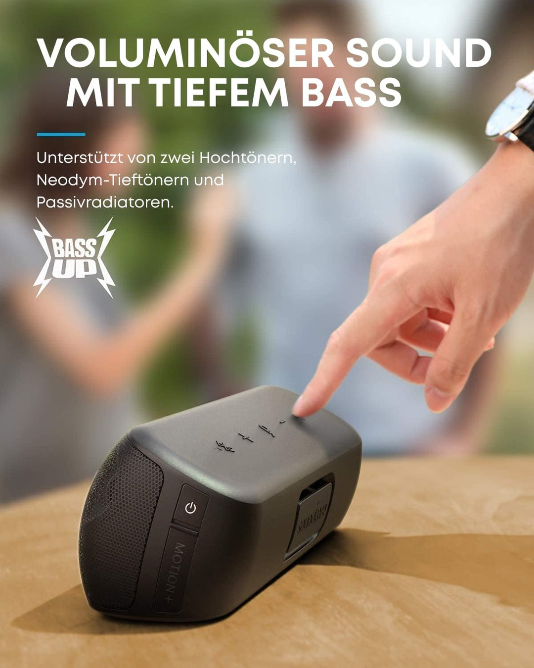 Soundcore Motion+ Bluetooth Lautsprecher mit Hi-Res 30W Audio, Intensiver Bass, Kabelloser HiFi Laut
