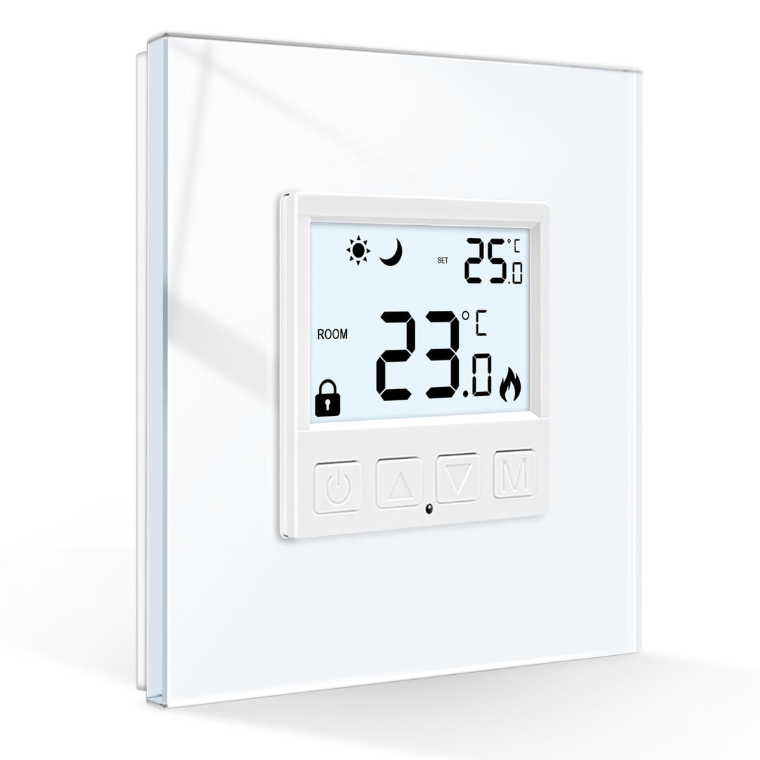 CNBINGO Thermostat Fussbodenheizung Raumthermostat Digital Unterputz für Wasser Boiler Thermostat He