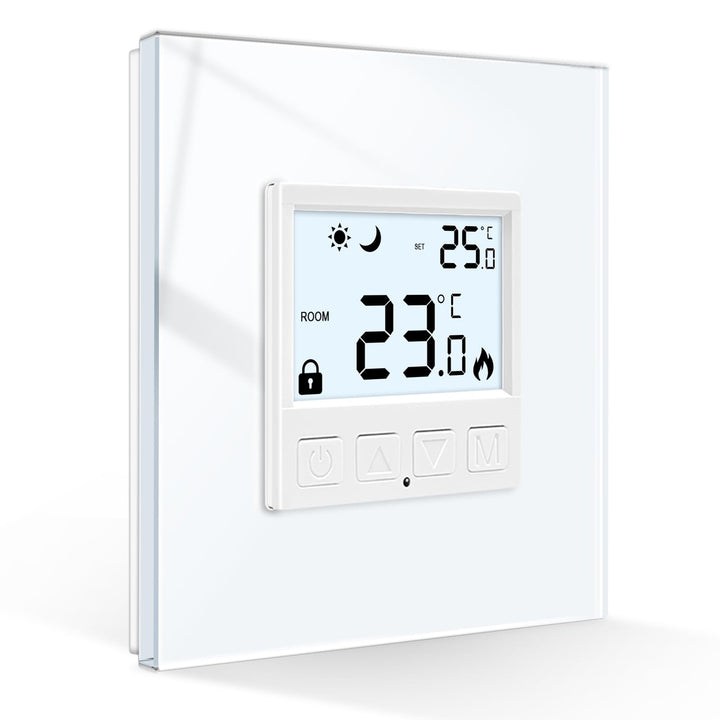 CNBINGO Thermostat Fussbodenheizung Raumthermostat Digital Unterputz für Wasser Boiler Thermostat He