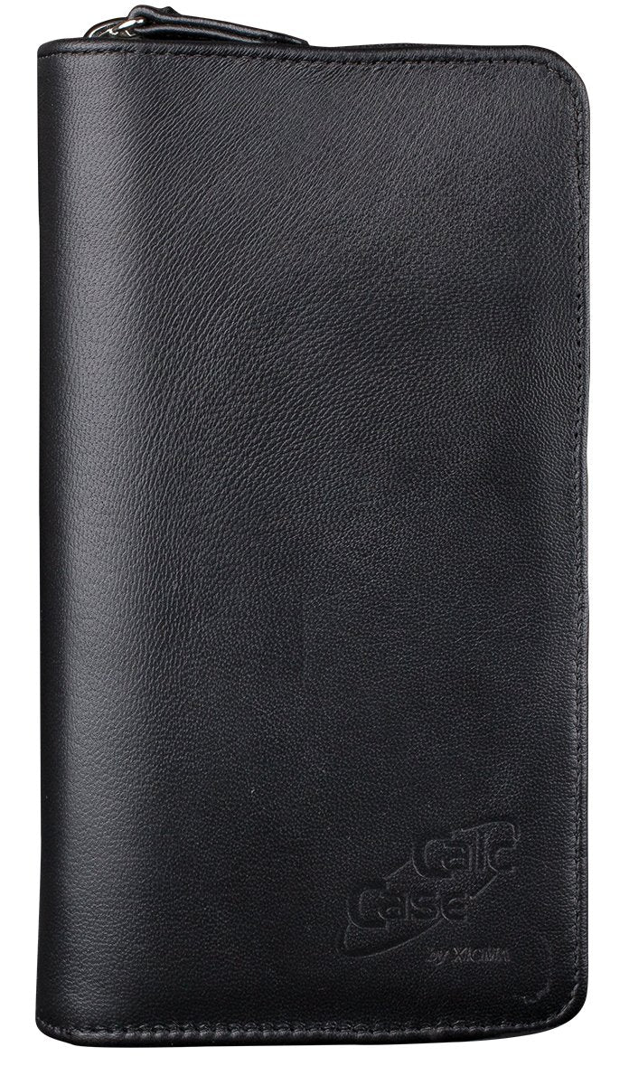 CalcCase -Executive- in Geschenkbox aus schwarzem Nappaleder (Stifthalter/extra Ablagefach)