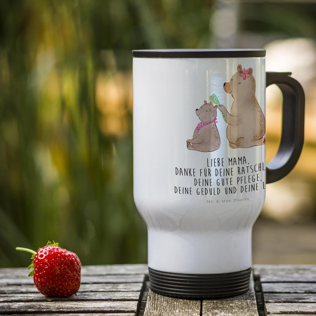 Mr. &amp; Mrs. Panda Thermobecher Bär Kind - Geschenk, Warmhaltetasse, Opa, Familie, Spülmaschinenfest,