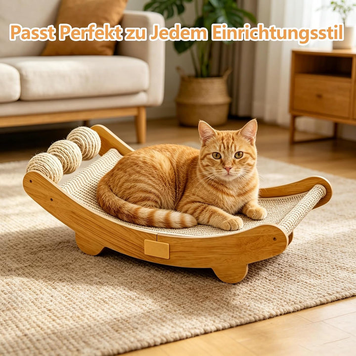 Kottwca Sisal Kratzbrett Katze, 3-IN-1 Kratzpappe für Katzen 64,5 x 31,5 cm