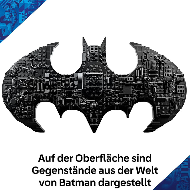 LEGO DC Batman: Batman Logo - Superhelden Spielzeug mit Minifiguren - Kreativer Modellbau für Jungen