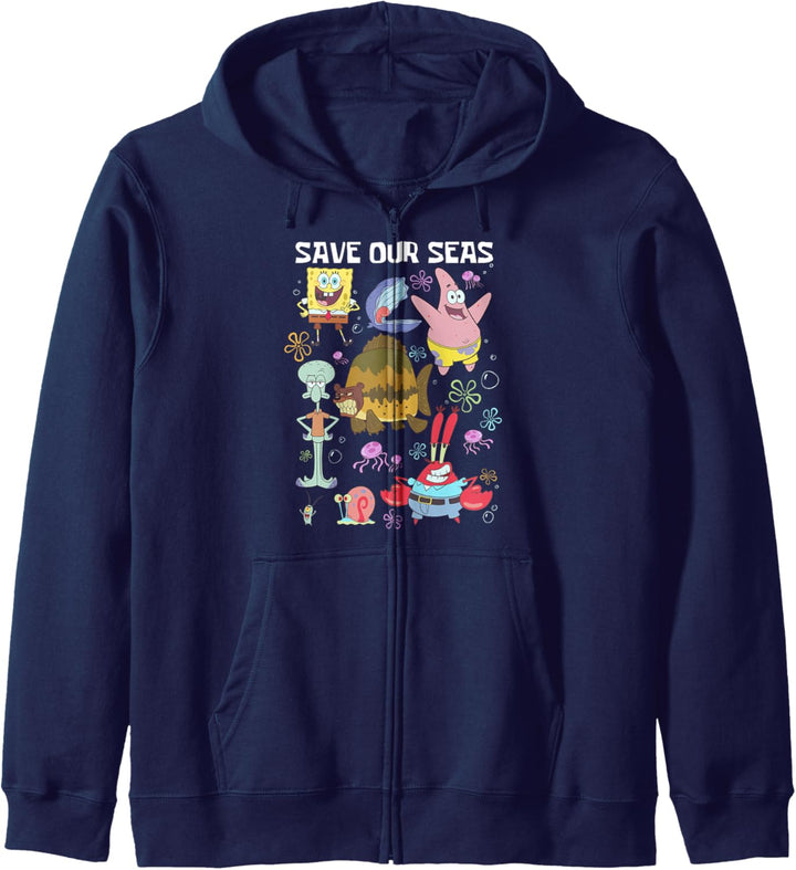 SpongeBob SquarePants Save Our Seas Earth Day Group Poster Kapuzenjacke