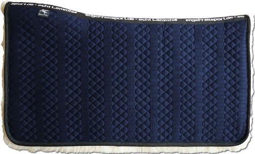 Engel Reitsport Lammfell Western Squarepad WPAD1 Stoff schwarz marine-marine, marine-marine