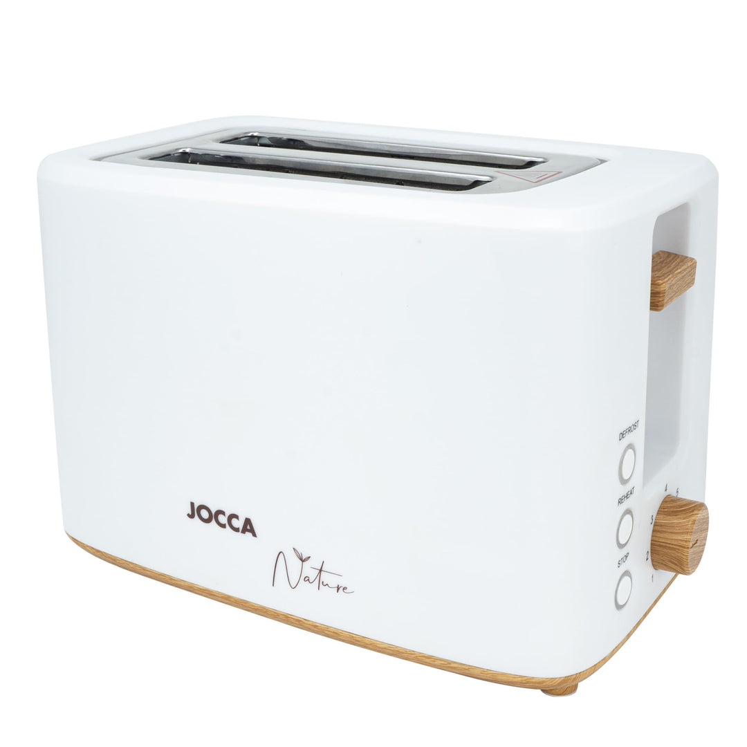 JOCCA - Toaster mit 2 Scheiben, Nature-Linie Toaster / 7 Toaststufen/Auftauen, Aufwärmen und Abbrech