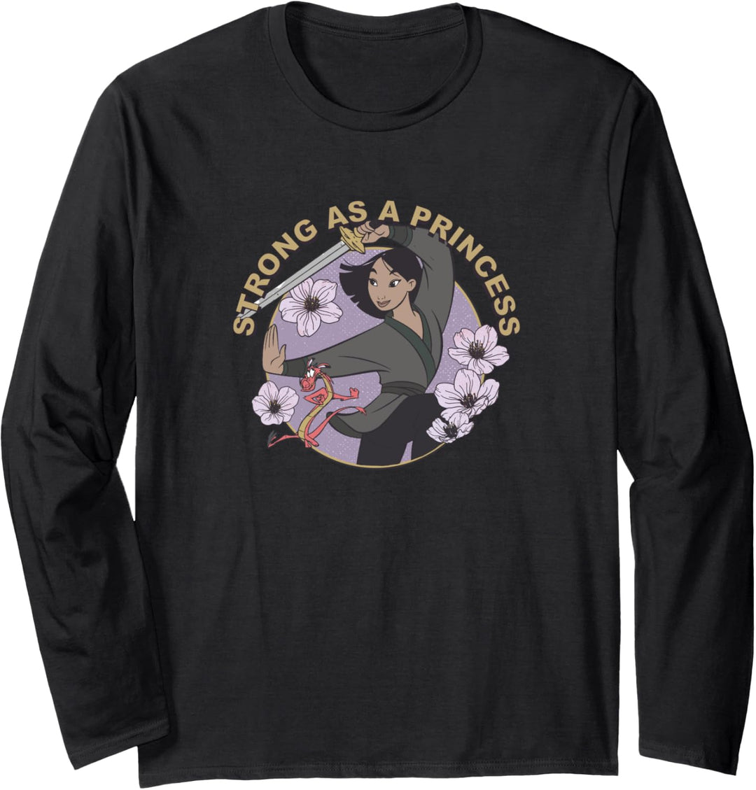 Disney Mulan Strong As A Princess Floral Langarmshirt