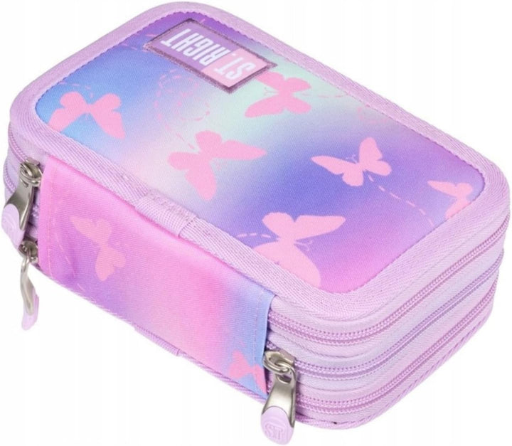 Goldkids - Federmäppchen 3 Fächer - Mäppchen für Mädchen und Jungen - Federmappe 3-Fach Federtasche