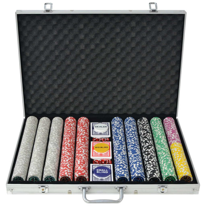 vidaXL Pokerkoffer 1000 Laser Pokerchips Aluminium Koffer Pokerset Poker Set, 1000