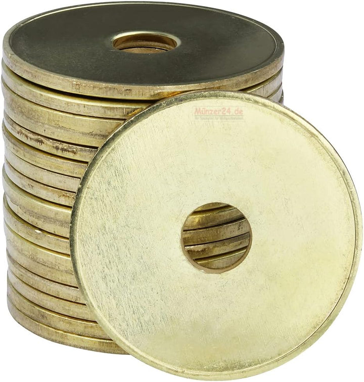 Münzer24 Wertmarke WM2, Waschmarke kompatibel mit Miele 1699370, Messing Jeton, 50 Stück (WM 2 (24 x