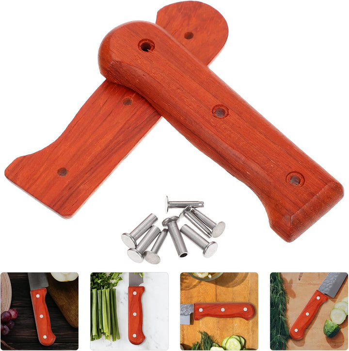 HEMOTON Küchenmesser Ersatz Griff Holz Messergriff Messer Ersatzteile Universalgriff Messerzubeh?r f