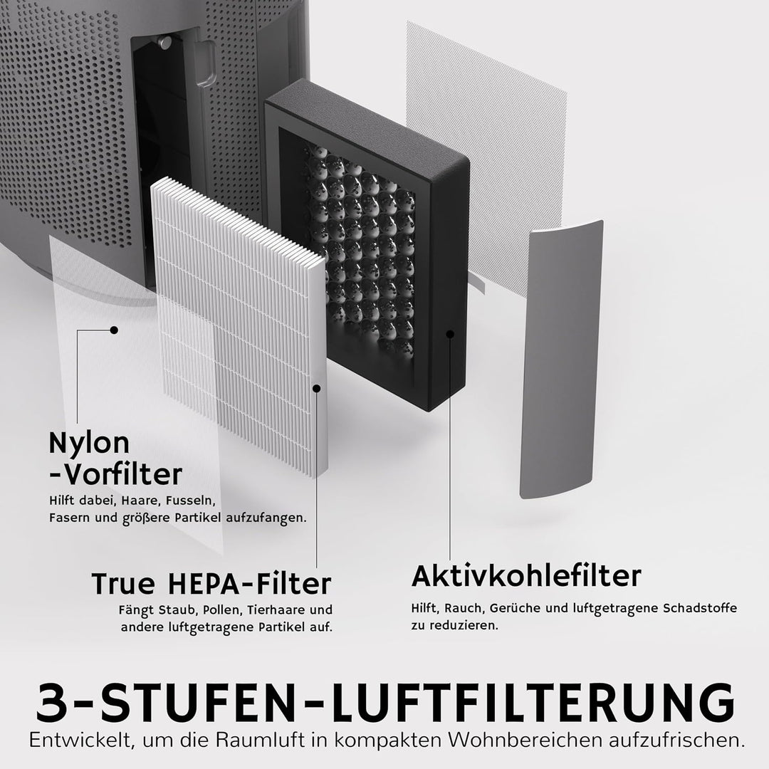 Airthereal 2-in-1 Luftentfeuchter &amp; Luftreiniger mit HEPA, 1000ml/D
