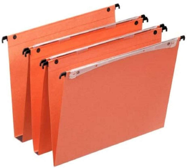 Esselte Dossier Suspendu Vertical, Multi-Dossiers, Fond 15 mm, A4, Onglets inclus, Orange, Orgarex,