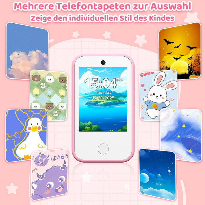 4G Kinderhandy Spielzeug mit Dual Kamera Kinderkamera 2.8 Inch Touchscreen Kindertelefon Lerntelefon