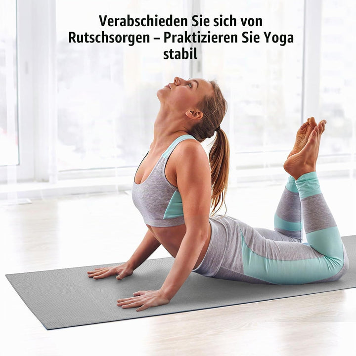 MoKo Yoga Handtuch rutschfest, Yoga Matten Handtuch mit Griffpunkten und Eckentaschen, 74,4"×27,3" Ü