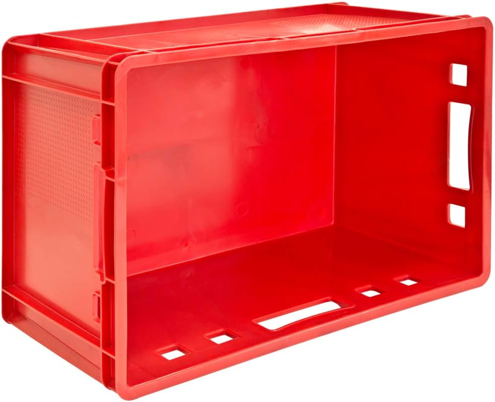 2 Stück E3 Fleischkisten Rot Kisten Eurobox Lebensmittelecht Metzgerkiste Box Aufbewahrungsbox Kunst