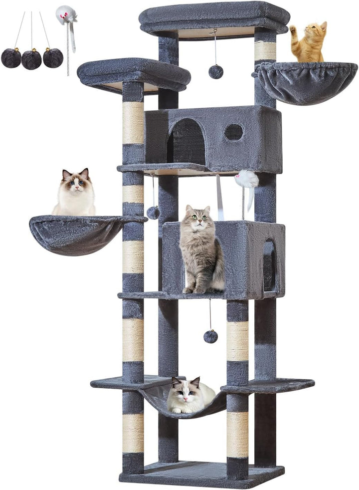 Taoqimiao 193CM Kratzbaum Gross XXL, Katzenbaum Katzenbaum Grosse Katzen Stabil Katzenkratzbaum mit