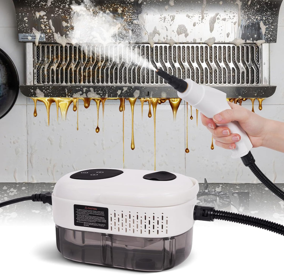 Dampfreiniger Tragbarer 2500W 1000ML Dampfreiniger Handgerät Wassertank mit 6 Geschwindigkeiten eins