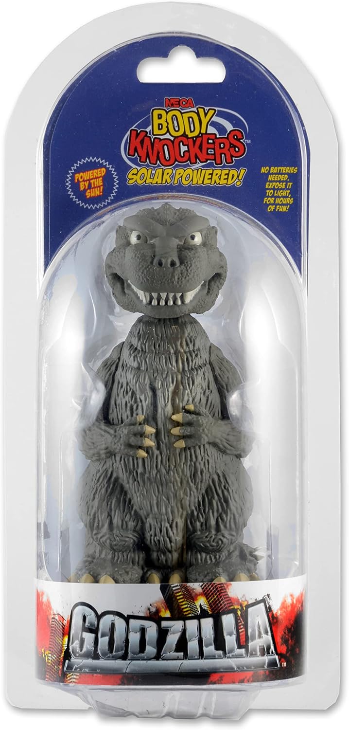 NECA NECA42877 - Classic Godzilla Body Knocker Solar Powered Bobble, 15 cm