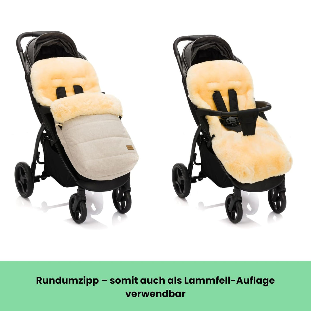 Fillikid Winterfusssack Bernia Lammfell Exklusiv Kinderwagen, Buggy | Winterfusssack wind- &amp; wassera