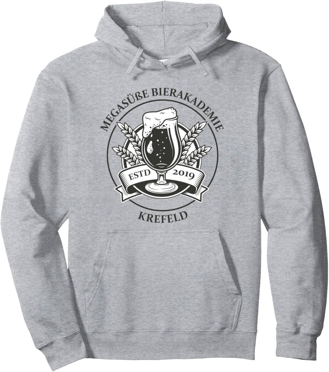 Megasüsse Bierakademie Krefeld grau Pullover Hoodie