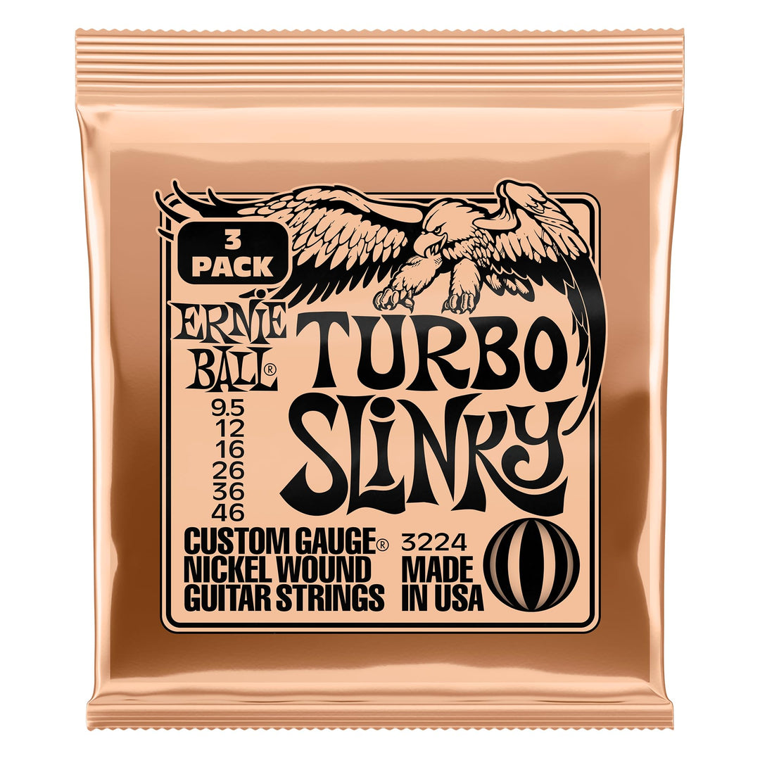 Turbo Slinky Nckl Wnd Elec Gtr Strings 3 Pk 9.5 46 Turbo (9.5-46) 3er-Pack, Turbo (9.5-46) 3er-Pack