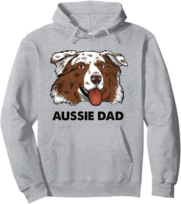 Aussie Red Merle Dad Australischer Schäferhund Papa Aussie Dad Pullover Hoodie