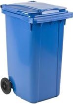 Generisch MGB Mülltonne aus Kunststoff, Blau, 240 l, 580x1060x720 mm